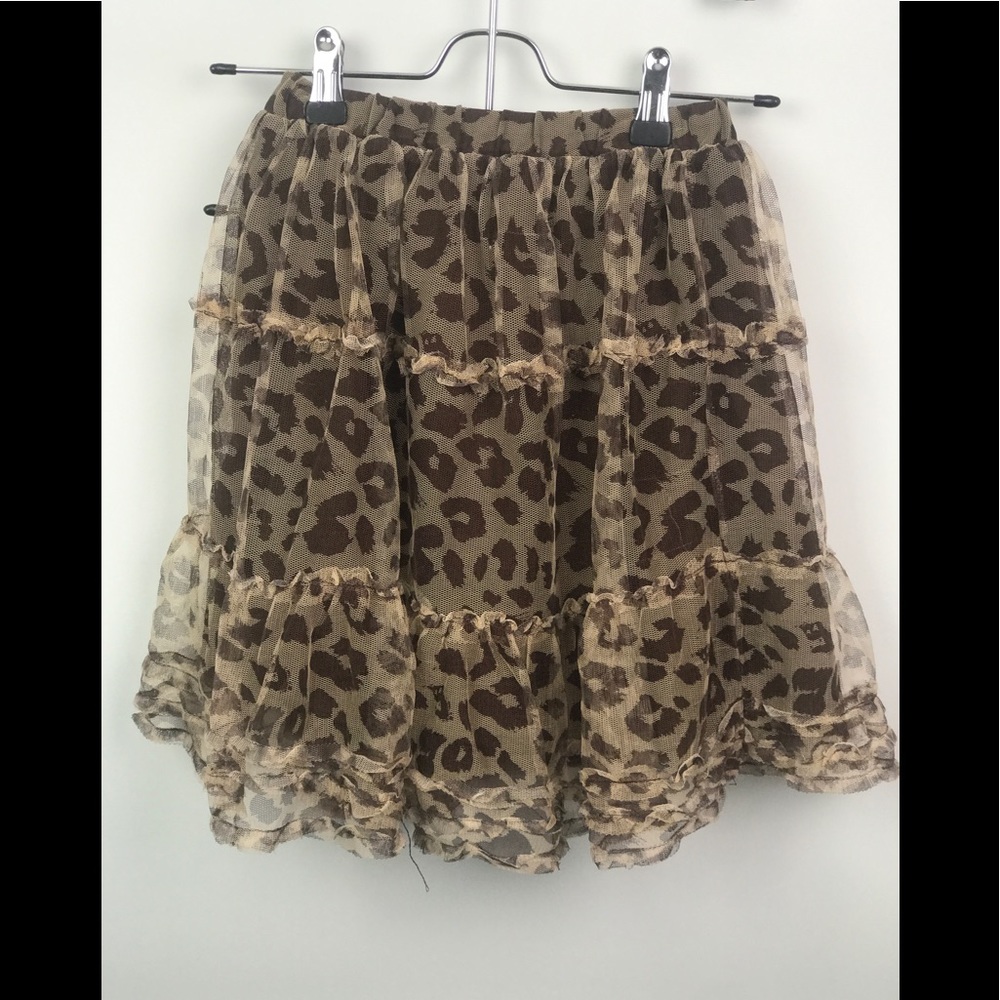 Children's Place Tutu Skirt, Animal Print Brown